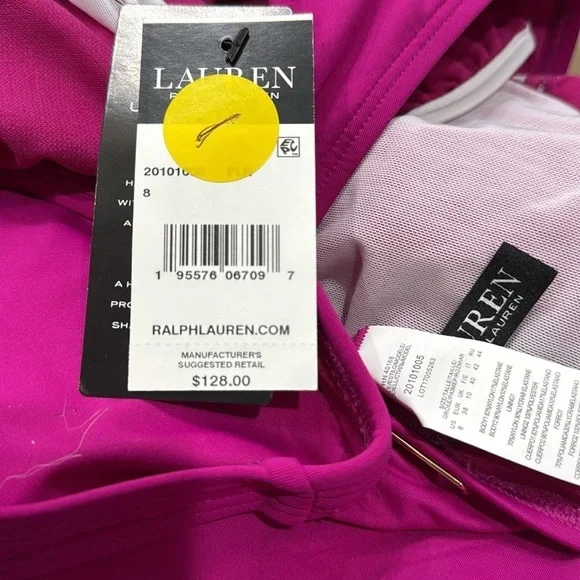 NWT Ralph Lauren Beach Club Twisted One Piece Swimsuit Size 8 - Picture 6 of 6